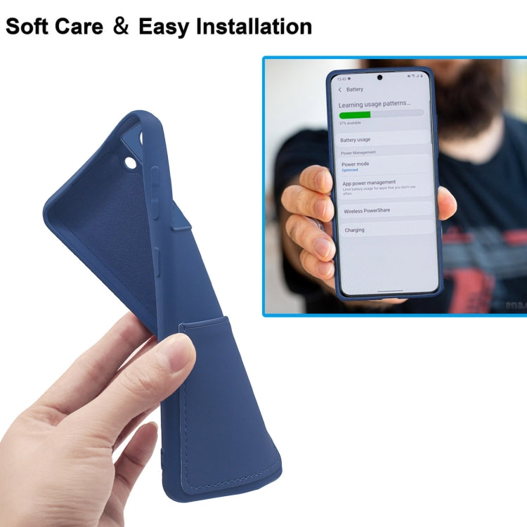 For Samsung Galaxy S20 Liquid Silicone Skin Feel Shockproof Phone Case with Card Slot