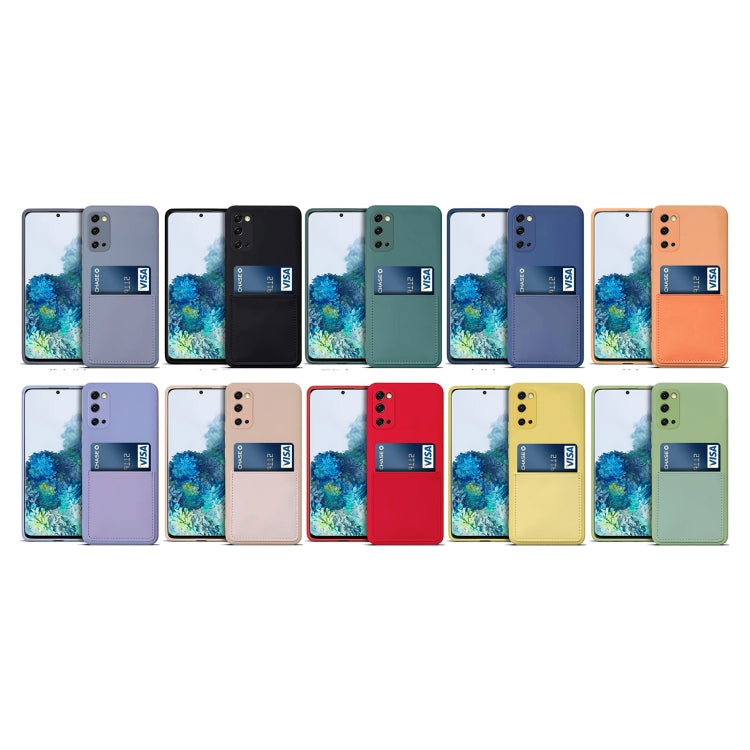 For Samsung Galaxy S20 Liquid Silicone Skin Feel Shockproof Phone Case with Card Slot