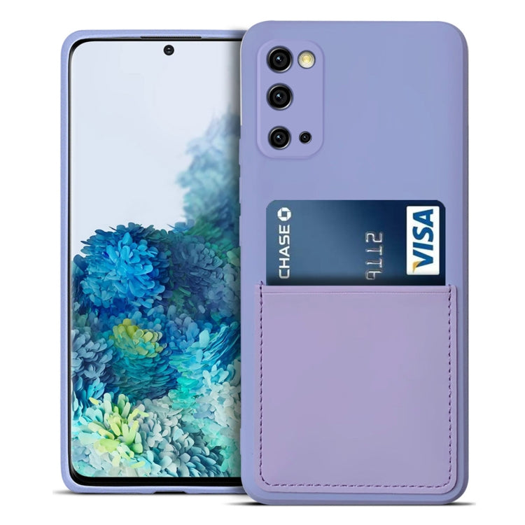 For Samsung Galaxy S20 Liquid Silicone Skin Feel Shockproof Phone Case with Card Slot