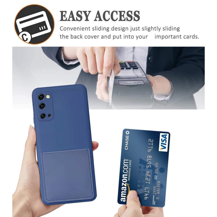For Samsung Galaxy S20 Liquid Silicone Skin Feel Shockproof Phone Case with Card Slot