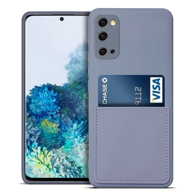 For Samsung Galaxy S20 Liquid Silicone Skin Feel Shockproof Phone Case with Card Slot