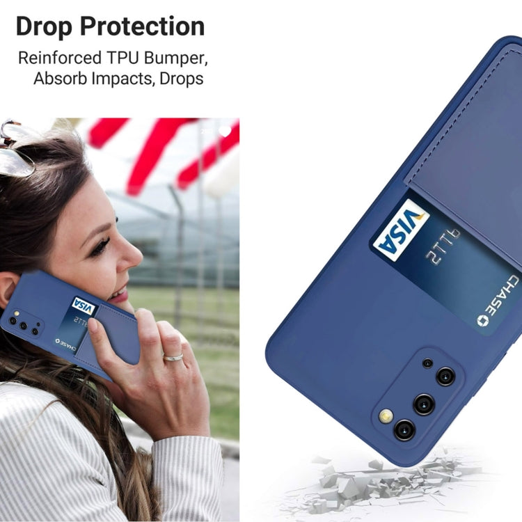 For Samsung Galaxy S20 Liquid Silicone Skin Feel Shockproof Phone Case with Card Slot