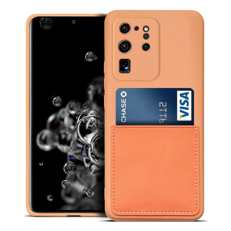 For Samsung Galaxy S20 Ultra Liquid Silicone Skin Feel Shockproof Phone Case with Card Slot