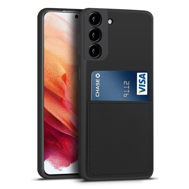 For Samsung Galaxy S21 5G Liquid Silicone Skin Feel Shockproof Phone Case with Card Slot