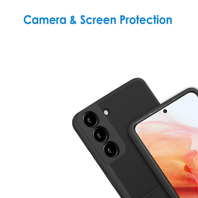 For Samsung Galaxy S21 5G Liquid Silicone Skin Feel Shockproof Phone Case with Card Slot