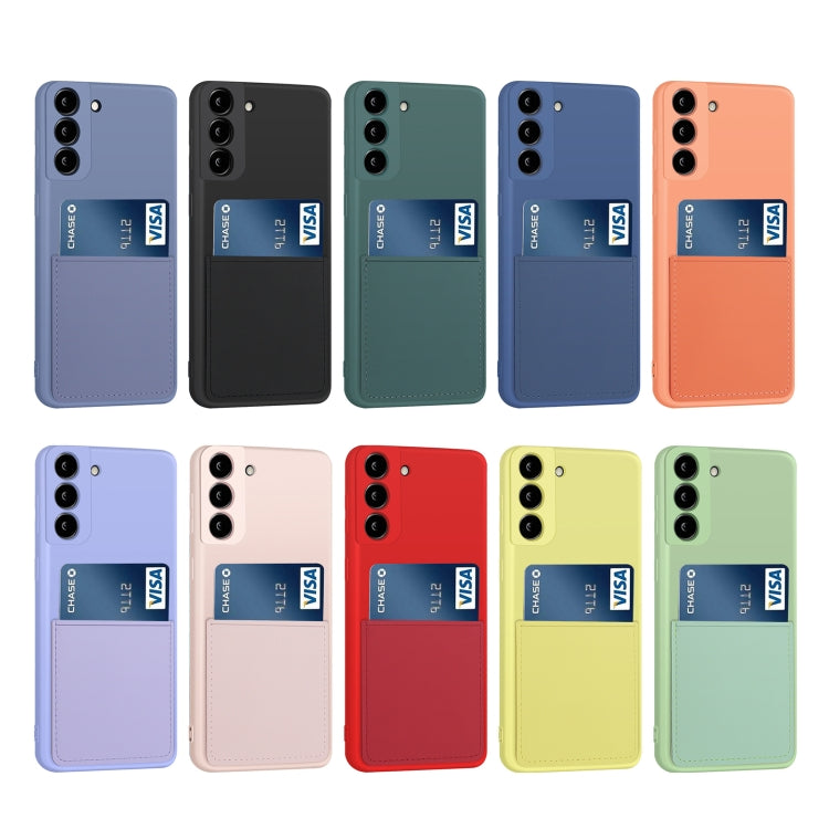 For Samsung Galaxy S21 5G Liquid Silicone Skin Feel Shockproof Phone Case with Card Slot