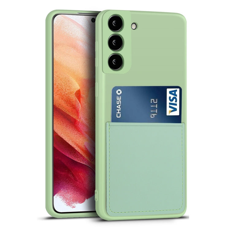 For Samsung Galaxy S21 5G Liquid Silicone Skin Feel Shockproof Phone Case with Card Slot