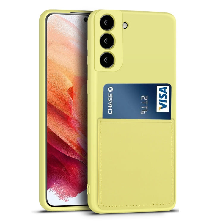 For Samsung Galaxy S21 5G Liquid Silicone Skin Feel Shockproof Phone Case with Card Slot