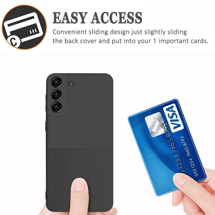 For Samsung Galaxy S21 5G Liquid Silicone Skin Feel Shockproof Phone Case with Card Slot