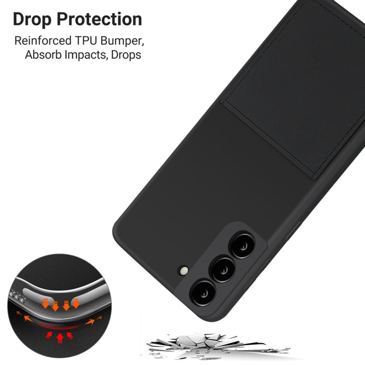 For Samsung Galaxy S21 5G Liquid Silicone Skin Feel Shockproof Phone Case with Card Slot