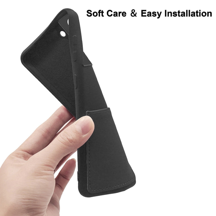 For Samsung Galaxy S21 5G Liquid Silicone Skin Feel Shockproof Phone Case with Card Slot