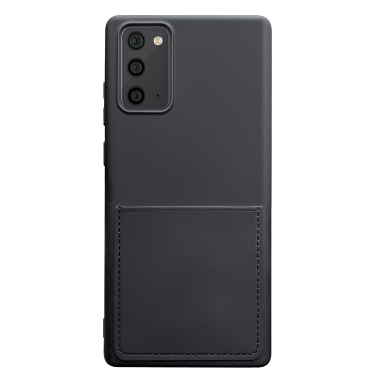 For Samsung Galaxy Note20 Liquid Silicone Skin Feel Shockproof Phone Case with Card Slot