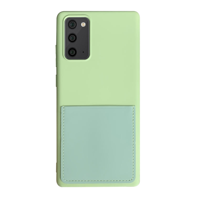 For Samsung Galaxy Note20 Liquid Silicone Skin Feel Shockproof Phone Case with Card Slot