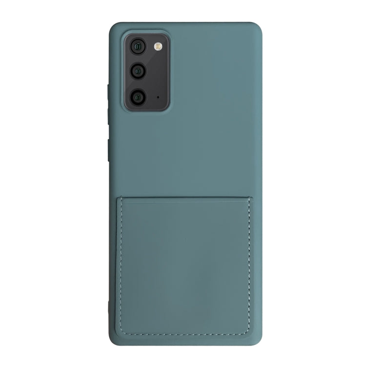For Samsung Galaxy Note20 Liquid Silicone Skin Feel Shockproof Phone Case with Card Slot
