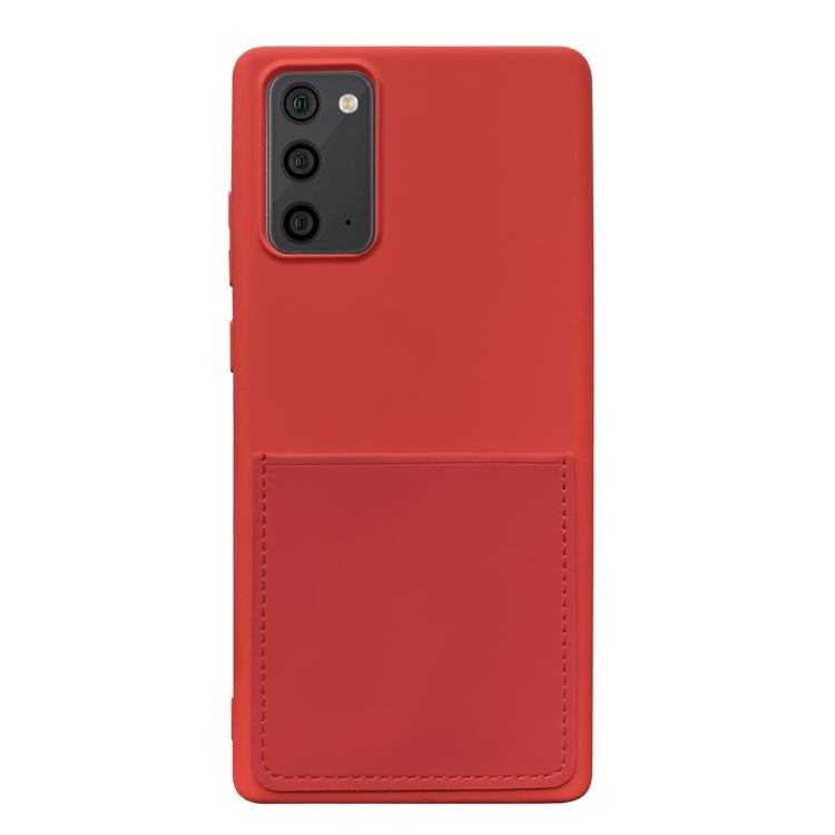 For Samsung Galaxy Note20 Liquid Silicone Skin Feel Shockproof Phone Case with Card Slot