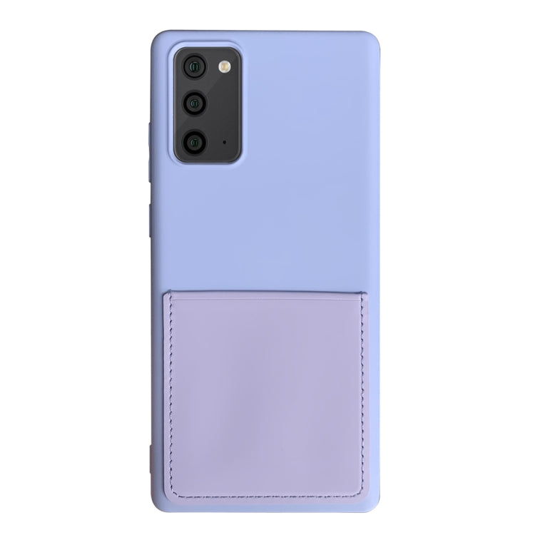 For Samsung Galaxy Note20 Liquid Silicone Skin Feel Shockproof Phone Case with Card Slot