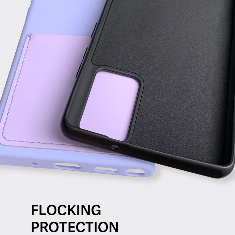For Samsung Galaxy Note20 Liquid Silicone Skin Feel Shockproof Phone Case with Card Slot