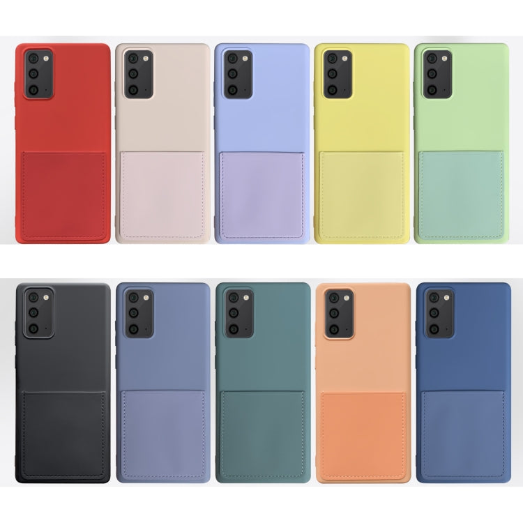 For Samsung Galaxy Note20 Liquid Silicone Skin Feel Shockproof Phone Case with Card Slot