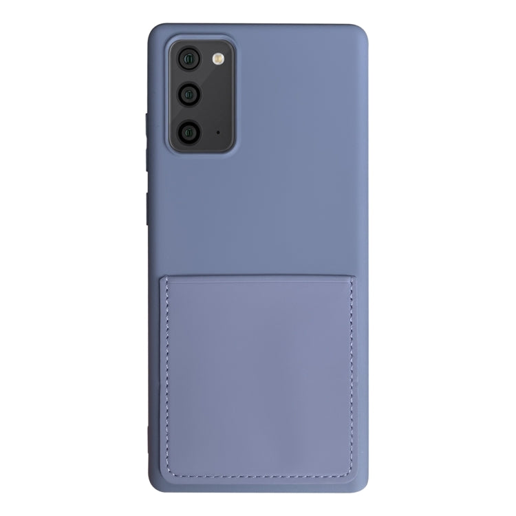 For Samsung Galaxy Note20 Liquid Silicone Skin Feel Shockproof Phone Case with Card Slot