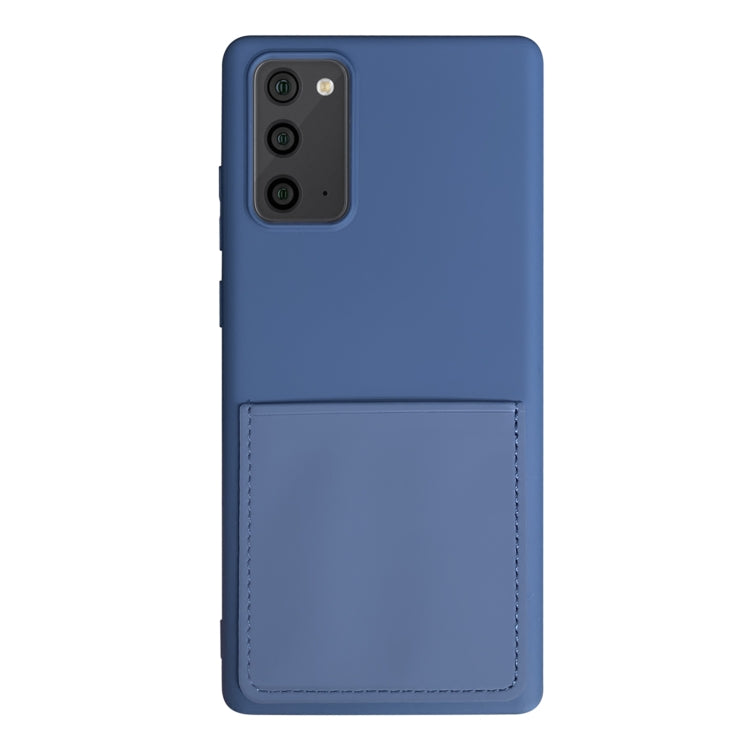 For Samsung Galaxy Note20 Liquid Silicone Skin Feel Shockproof Phone Case with Card Slot