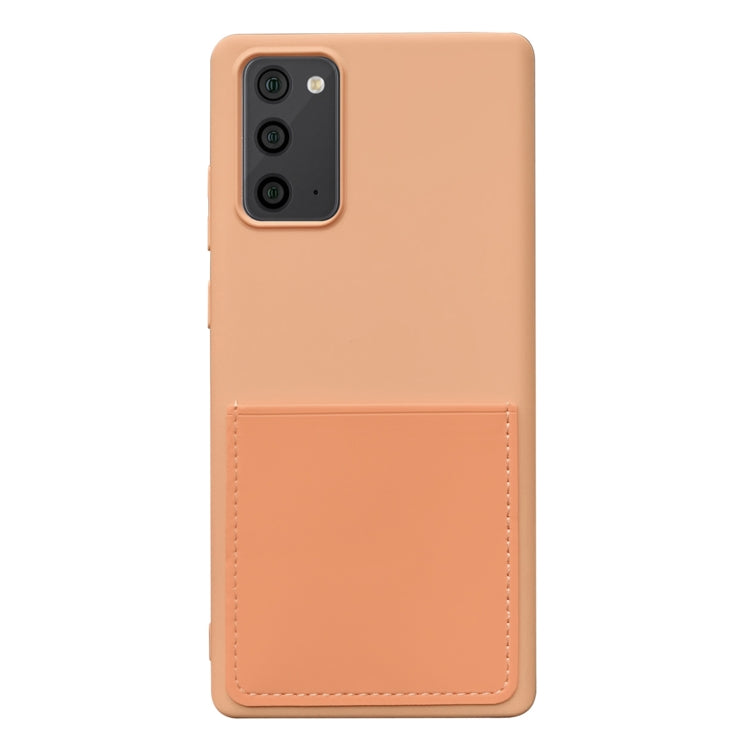 For Samsung Galaxy Note20 Liquid Silicone Skin Feel Shockproof Phone Case with Card Slot