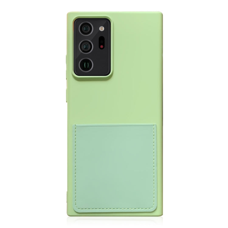 For Samsung Galaxy Note20 Ultra Liquid Silicone Skin Feel Shockproof Phone Case with Card Slot