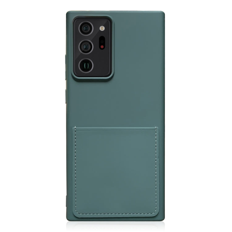 For Samsung Galaxy Note20 Ultra Liquid Silicone Skin Feel Shockproof Phone Case with Card Slot