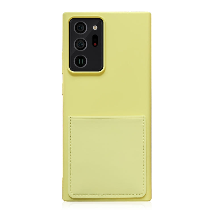 For Samsung Galaxy Note20 Ultra Liquid Silicone Skin Feel Shockproof Phone Case with Card Slot
