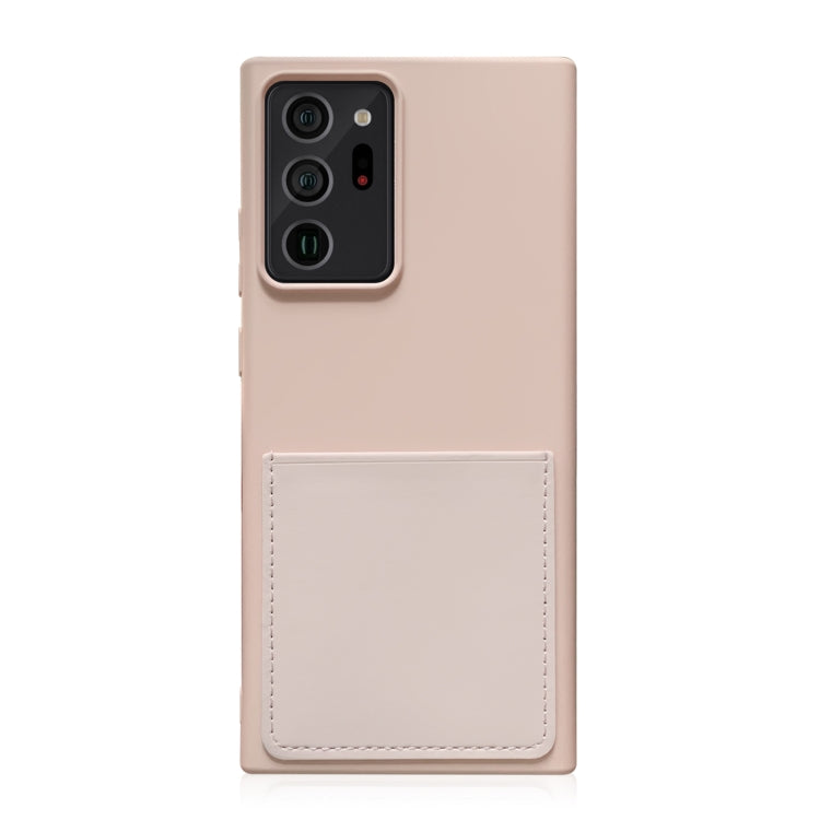 For Samsung Galaxy Note20 Ultra Liquid Silicone Skin Feel Shockproof Phone Case with Card Slot