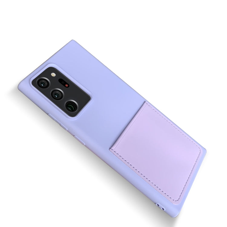 For Samsung Galaxy Note20 Ultra Liquid Silicone Skin Feel Shockproof Phone Case with Card Slot