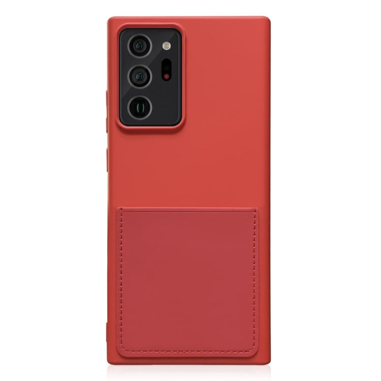 For Samsung Galaxy Note20 Ultra Liquid Silicone Skin Feel Shockproof Phone Case with Card Slot