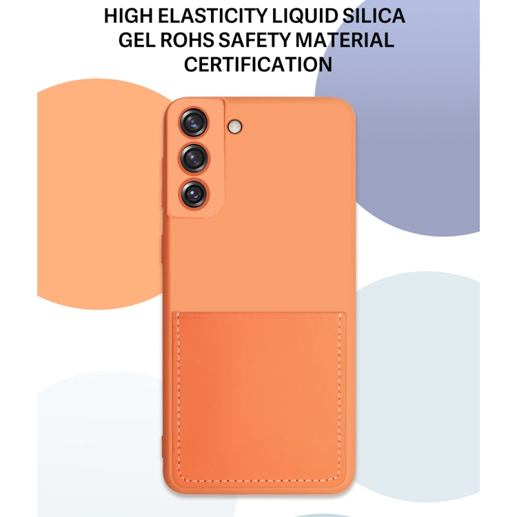 For Samsung Galaxy S21+ 5G Liquid Silicone Skin Feel Shockproof Phone Case with Card Slot
