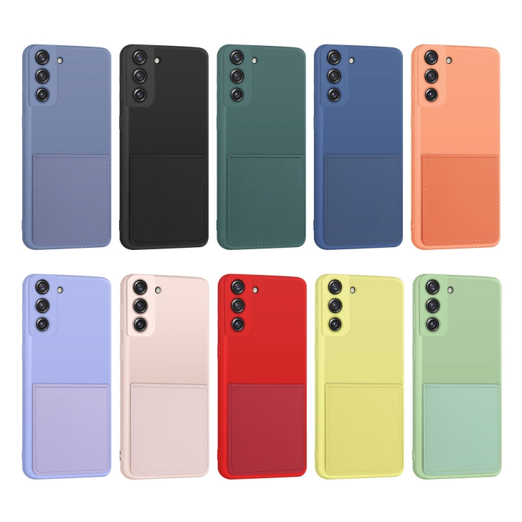 For Samsung Galaxy S21+ 5G Liquid Silicone Skin Feel Shockproof Phone Case with Card Slot