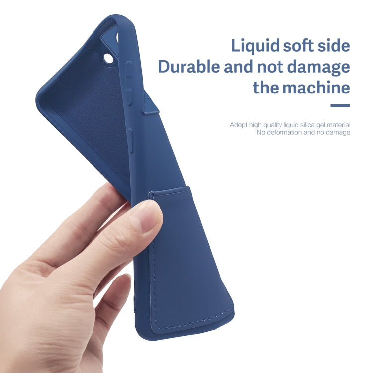 For Samsung Galaxy S21+ 5G Liquid Silicone Skin Feel Shockproof Phone Case with Card Slot