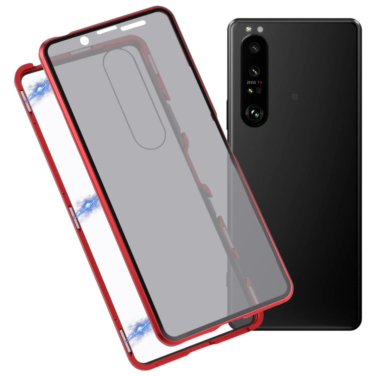 For Sony Xperia 1 III Anti-peeping Magnetic Double-sided Tempered Glass Phone Case