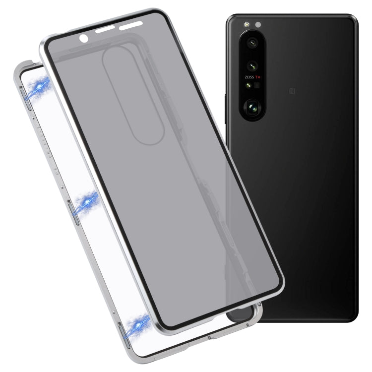 For Sony Xperia 1 III Anti-peeping Magnetic Double-sided Tempered Glass Phone Case