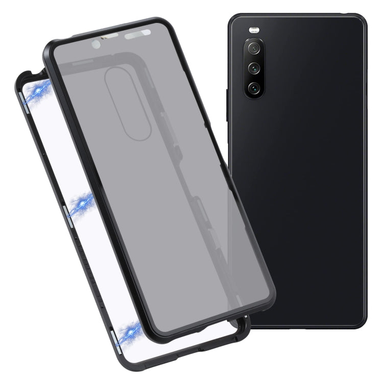 For Sony Xperia 10 III Anti-peeping Magnetic Double-sided Tempered Glass Phone Case