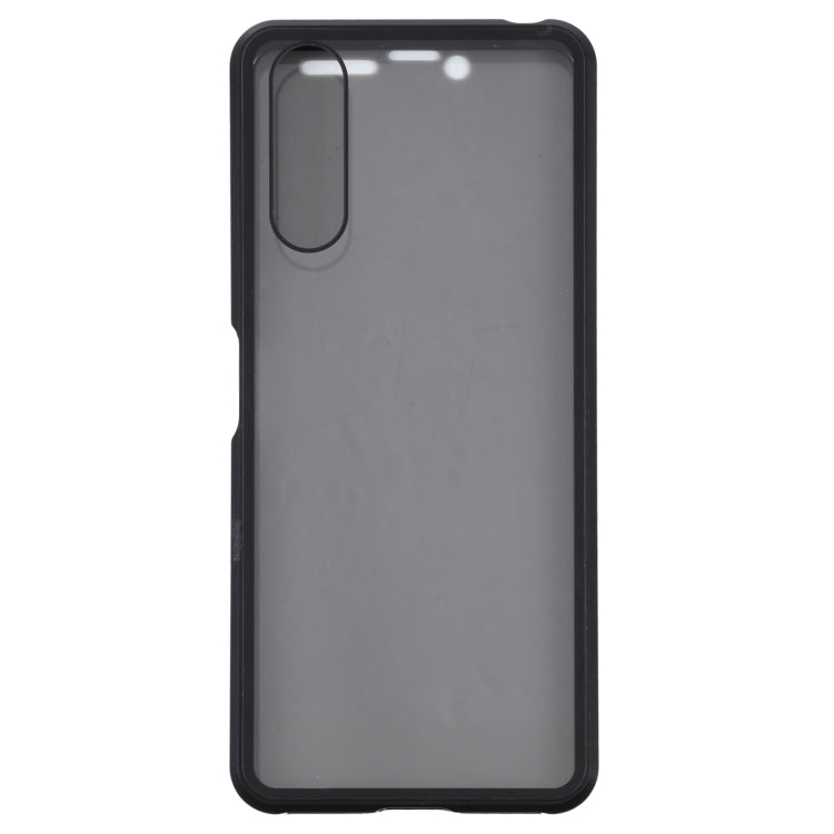 For Sony Xperia 10 III Anti-peeping Magnetic Double-sided Tempered Glass Phone Case