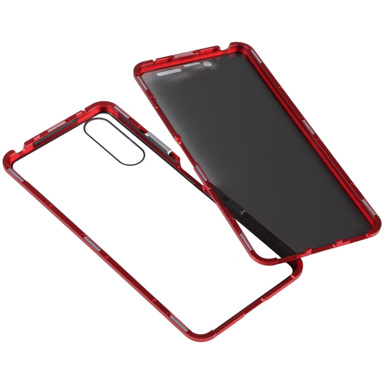 For Sony Xperia 10 III Anti-peeping Magnetic Double-sided Tempered Glass Phone Case