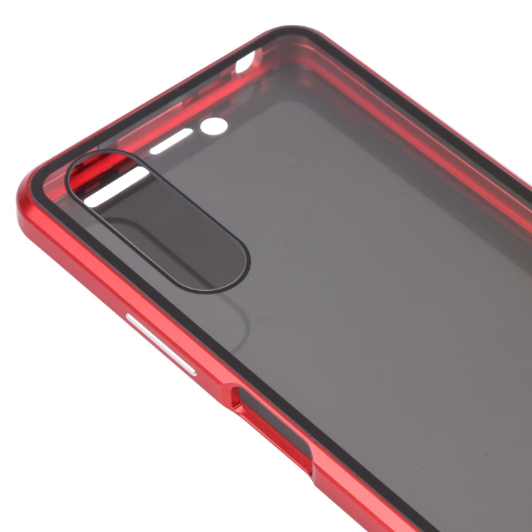 For Sony Xperia 10 III Anti-peeping Magnetic Double-sided Tempered Glass Phone Case