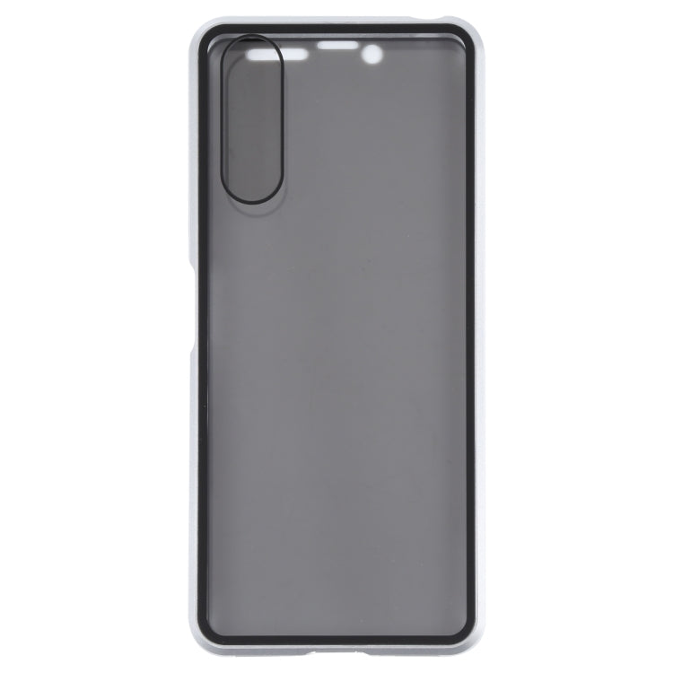 For Sony Xperia 10 III Anti-peeping Magnetic Double-sided Tempered Glass Phone Case