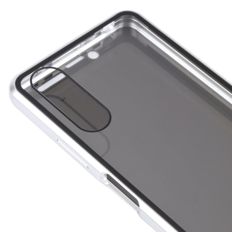 For Sony Xperia 10 III Anti-peeping Magnetic Double-sided Tempered Glass Phone Case