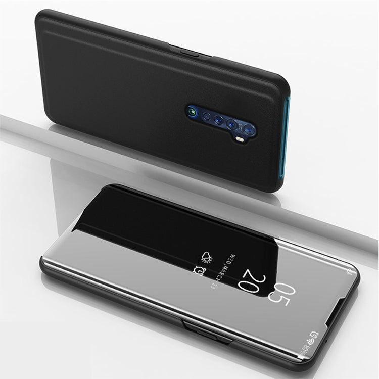 For OPPO Reno2 Z / Reno2 F Plated Mirror Horizontal Flip Leather Case with Holder