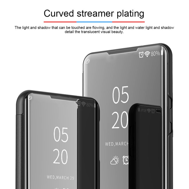 For OPPO Reno2 Z / Reno2 F Plated Mirror Horizontal Flip Leather Case with Holder