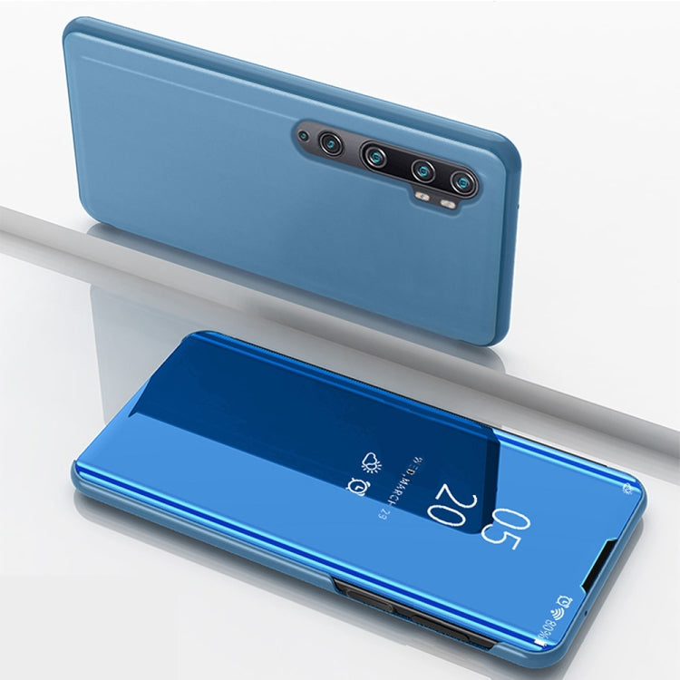 For Xiaomi Mi Note10 / Note 10 Pro Plated Mirror Horizontal Flip Leather Case with Holder