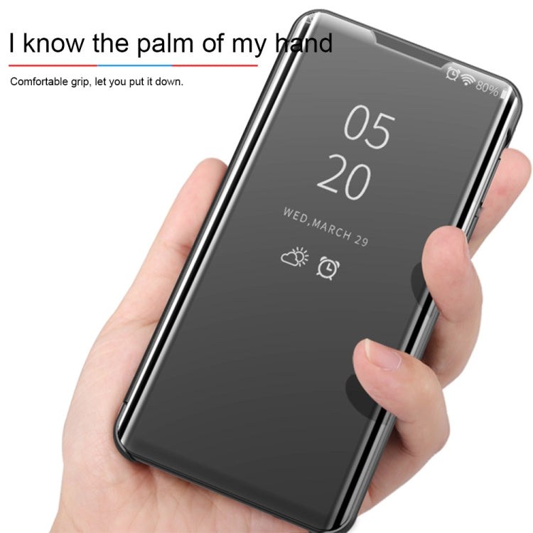For Xiaomi Mi Note10 / Note 10 Pro Plated Mirror Horizontal Flip Leather Case with Holder