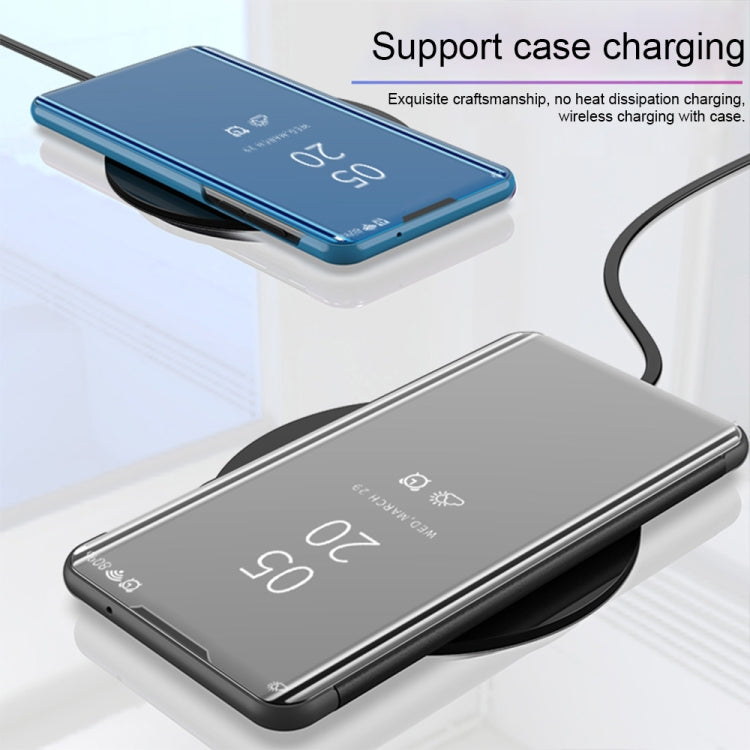 For Xiaomi Mi Note10 / Note 10 Pro Plated Mirror Horizontal Flip Leather Case with Holder