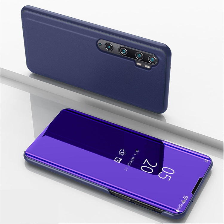 For Xiaomi Mi Note10 / Note 10 Pro Plated Mirror Horizontal Flip Leather Case with Holder