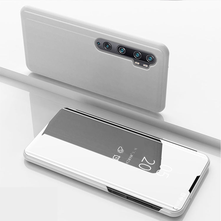 For Xiaomi Mi Note10 / Note 10 Pro Plated Mirror Horizontal Flip Leather Case with Holder