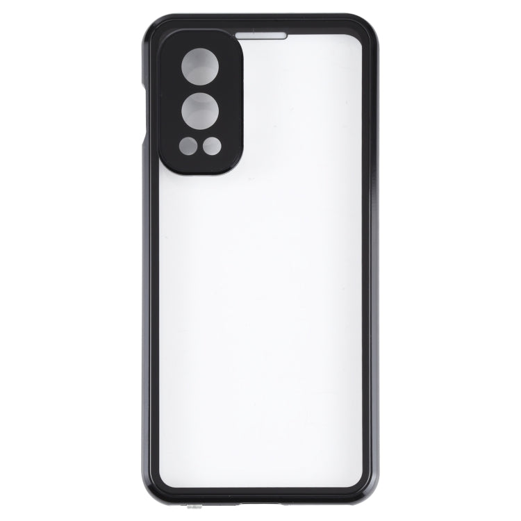 For OnePlus Nord 2 5G Full Cover Magnetic Metal Tempered Glass Phone Case